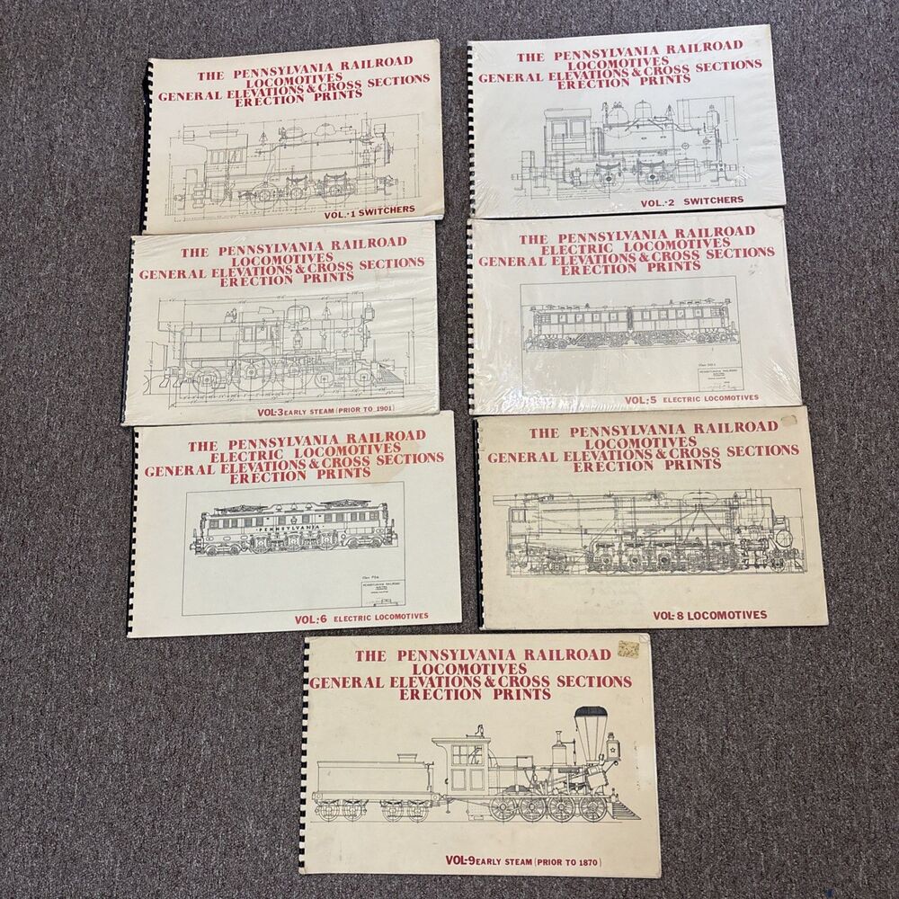 Pennsylvania Railroad Locomotive Prints John Dill (NEW 2,3,5) (used 1,6,8,9)
